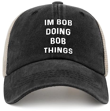 Im Bob Doing Bob Things Hut Herren Baseballmütze Vintage Caps, Black-01, Einheitsgr��e