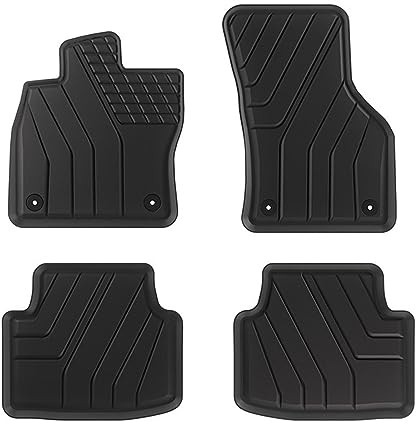 kfz-premiumteile24 Premium Gummimatten Kompatibel mit Passat (3G) Golf Sportsvan (510) Octavia III Octavia IV Fußmatten Allwetter Automatten Top Qualität 3cm hoher Rand Schwarz
