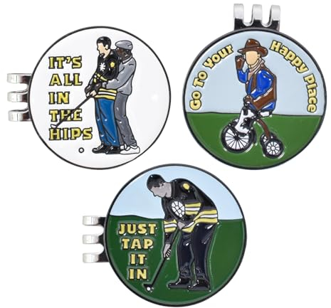Tibapla 3 Golf Ballmarker Magnetisch Hut Clip,Golf Hat Clip Marker,Golf Marker Hut Clip,Golf Hut Clip,Golf Ballmarkierer Hutkappen-Clips,Golfball Marker Clip Magnetisch