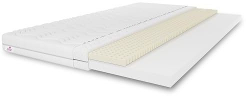 Matratzentopper TOP5, Latexauflage Größe: 140x200x5, Ink. Bezug, Matratzen Topper Frabe: Weiß, mittelhart: H3