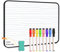 DOLLAR BOSS Doppelseitiges Whiteboard 21 x 30 cm, A4 Magnettafel Magnetwand, Klein Whiteboard Trocken Abwischbar Mini Whiteboard Magnetisch, Tragbares White Board mit 8 Stiften und 1 Radiergummi