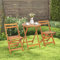 GIANTEX Balkonmöbel Kleiner Balkon, Bistrotisch mit 2 Stühlen, Gartenmöbel Set Holz klappbar, Balkonset Bistroset Outdoor, Terrassenmöbel 2 Personen, Garten Sitzgruppe Sitzgarnitur Gartengarnitur
