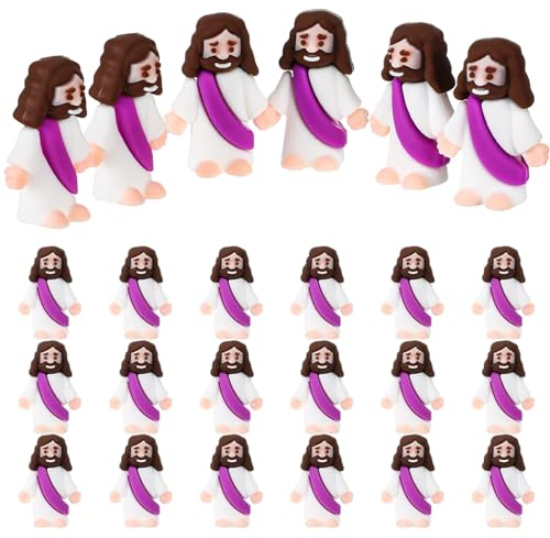 Jesus Figur, Jesus Spielzeug Figuren, Jesus Figuren Osterspielzeug, Klassische Christus Retter Jesus Puppe,24 Stück Ost er Jesus Spielzeug, Dekorative Ostereier Füller Für Christliche