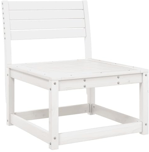 vidaXL Gartensofa Weiß Massivholz Kiefer