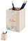 wunderwunsch® - Personalisierter Stiftehalter Kinder aus Holz - Kreativer und praktischer Schreibtisch-Organizer Kinder mit Namen - Perfektes Einschulung Geschenk und Geburtstag (Dinos)