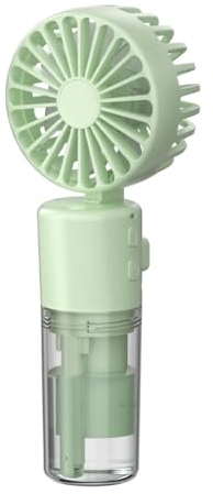 ISAKEN Mini Ventilatore Portatile con 4 Velocità Ricaricabile USB Ricaricabile Ventilatore Portatile per Nebulizzazione dell'acqua Alimentato per Ufficio Viaggi Casa Esterni