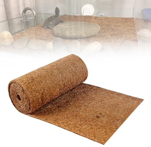 PRITOK Kokosmatte Pflanzen: 40x200cm Matte aus Kokosfaser, Kokos-Filzmatte Frostschutz Kälteschutz aus 100% Kokosfasern, Stoffmatte Kokos Teppich für Reptilien Kälteempfindlicher Pflanzen (Braun)