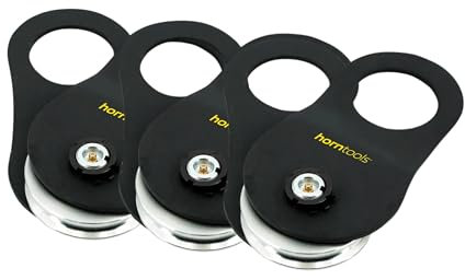 Horntools Seilwindenzubehör Umlenkrolle, Bruchlast 9 Tonnen, 3,5 kg leicht, für Stahlseile und Kunststoffseile geeignet (3 Pack)