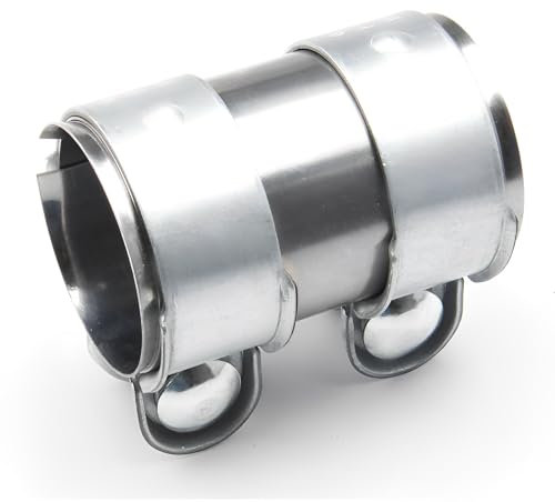 Bande Tuyau Silencieux D'échappement,Tianher Raccord Tuyau D'échappement Raccordement en Acier Inoxydable Raccord Coupleur Connecteur avec Boulons (2pouces)
