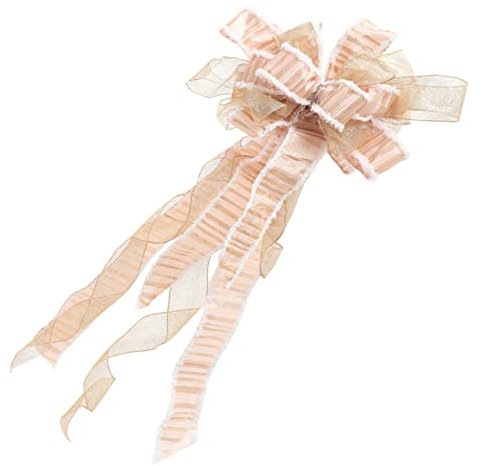 Amosfun Nœud Décoratif Grand Format Pour Sapin De Noël, Ruban Rose Doré Bordure Pailletée, Décoration Diy Festive Pour Arbre De Noël, Ornement Élégant Pour Fête De Fin D’année