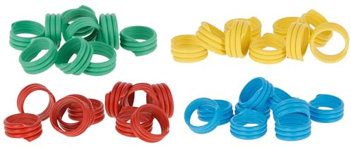 Kerbl Hobbyfarming Spiralringe, 10 mm, gemischt Kunststoff, 100 Stk.