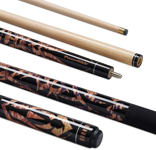 POWERGLIDE Burner Queue de Billard Unisexe, Noir, cuivre, Or Rose, Violet, 10 mm Tip