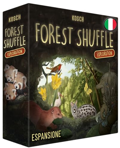 Asmodee Forest Shuffle: Exploration Expansion – Brettspiel Strategie, 1-5 Spieler, ab 10 Jahren, italienische Ausgabe