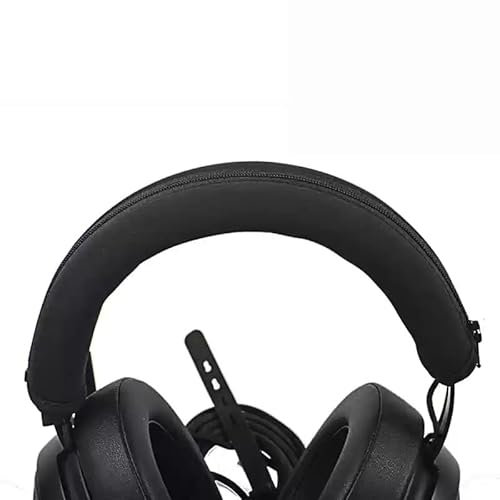 Ersatz-Kopfbügel-Abdeckung, kompatibel mit Razer Nari Ultimate, Nari Essential, Kraken Kitty, Kraken Tournament Edition Kopfhörer, schwarzes Kopfband