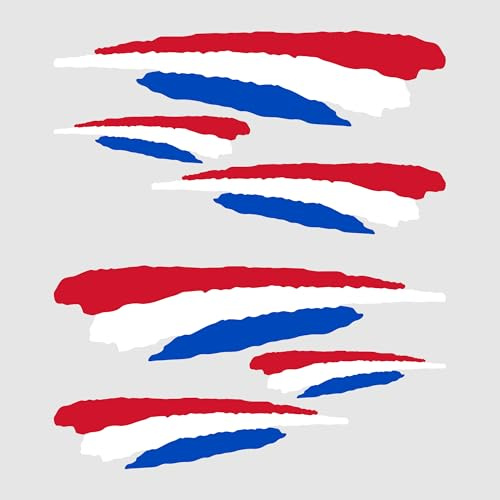 Autodomy Set 6 Aufkleber Stickers Flagge Niederlande Sport Racing Tuning für Auto Motorrad Scooter Quad ATV Helm Fahrrad | Halten Sonne und Regen Stand