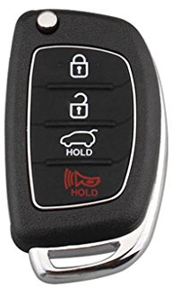 4 Button Remote Fob Key Case & Blade for Hyundai i10 i20 i30 i35 i40 Genesis
