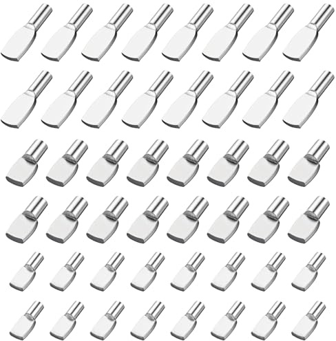 48 Stück Regalbodenträger 5/6/7mm Fachbodenträger Bodenträger Einlegeböden Halter Stützstifte in Löffelform Regalboden Träger Stifte Bodenhalter für Schrank Garderobe Regal Regalböden Hardware Zubehör