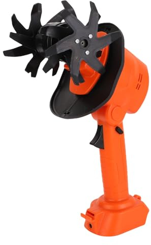 YUEHISY Motozappa Elettrica a Batteria, Versatile per Allentare il Terreno e Diserbo, Denti in Acciaio a 4 File 235 Giri/min, Coltivatore Portatile per Serre e Prati