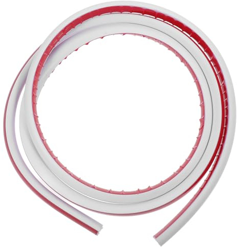 GOOHOCHY Flexible 2m Peel and Stick Wall Corner Protector Strip, White Foam Quarter Round Molding Trim for Bathroom Shower Door Seal, Water Barrier Baseboard Edge Guard