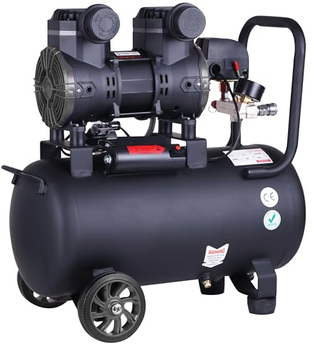Compresor de aire profesional con certificado CE SILENCIOSO, 50 litros 2 cv 8 Bares