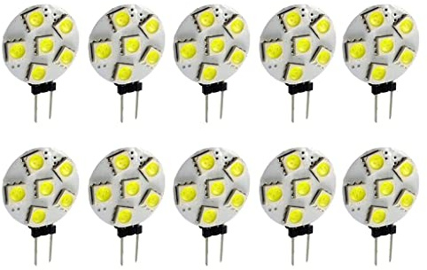Wmqbjta 10 Lampadine di Fari Nebbiosi G4-5050 Super Luminosi E a Basso Consumo T20 7440 BAU15S 1156 3014 144SMD Lunghezza di Vita di 50000 Ore Adatte per