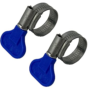 Jubilee zinkbeschichtete Schlauchschellen-Clips mit Flügelgriff, 2 Stück, 20-32mm