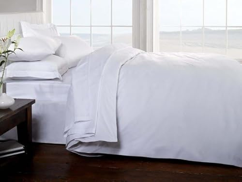 Belle Maison - 100% Cotton 400TC Duvet Cover - White - Single