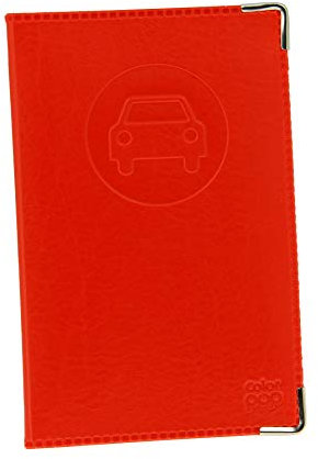 COLORPOP 550063 - Porta Carte per Veicoli, Nuovo permesso, Colore: Rosso