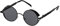 Ultra Steampunk Sunglasses Black Round Sunglasses with Side Shades for Men Women Cyber Goth Sun Glasses Adults Festival Sunglasses Steampunk Goggles UV400 Sun Protection Circle Glasses Steam Punk