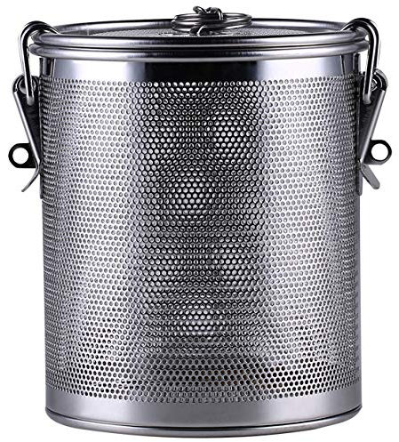 Iamagie Cocina, colador de Alimentos, Malla de Acero Inoxidable, Olla, Olla, Accesorios, Accesorios para Colar, escurrir, enjuagar, cocer al Vapor o cocinar Verduras Sabores de Pasta (14 * 15 cm)