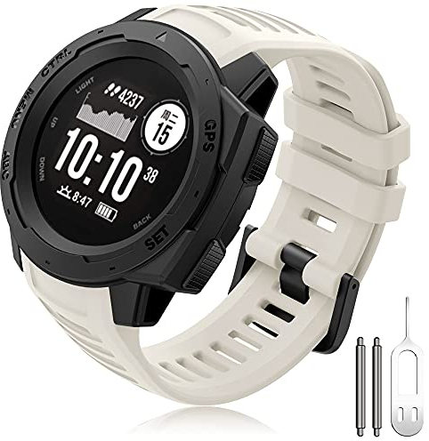 TOPsic Compatibile con Garmin Instinct Cinturino, Silicone Braccialetto 22mm di Ricambio Accessori Sportivo Cinturino per Garmin Instinct Smartwatch