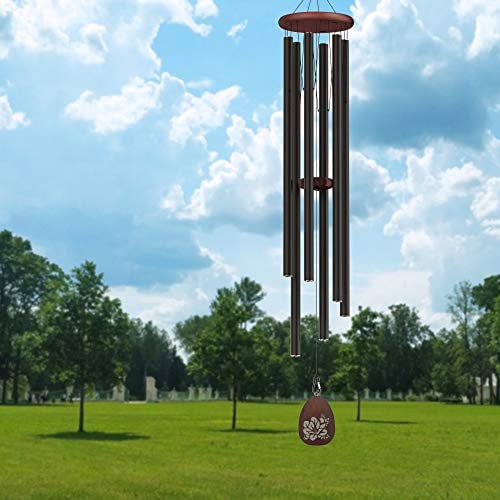 Noble House Großes Trauer-Windspiel mit großem tiefem Ton, 147,3 cm Gedenk-Windspiel, Kirchen-Windspiel mit tiefem Ton, für Garten, Hof, Terrasse und Rasen