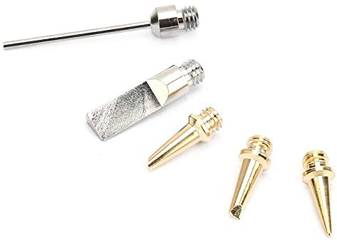Fafeicy 5 piezas HS-1115K puntas de repuesto para soldador de soldadura a Gas, accesorios universales de soldadura a Gas cobre puro + niquelado