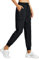 Libin Damen Cargohose Jogginghose Leichter Trekkinghose Wanderhose Schnelltrocken Wasserdicht Outdoorhose Sportlich Freizeit Reise, Schwarz, S