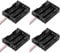 4-Pieces Black Plastic 3 x1.5V(4.5V) AA Battery Holder Case AA Battery Storage Box Battery Holder Case Box with Wire