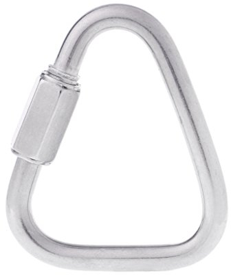 WOWOWO Triangle Carabiner 304 Edelstahl-Schraubverschluss Triangle Carabiner Climbing Gear Sicherheits-Karabinerhaken