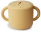 Mushie Snack Taza de Silicona | Fiambrera Infantil para Llevar | Antiderrame y Resistente al Lavavajillas y al Microondas | Caja de Aperitivos Segura para Niños Pequeños y Niñas | Pale Daffodil