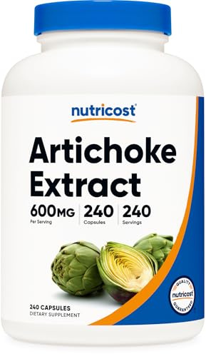Nutricost Artichoke Extract 600mg, 240 Vegetarian Capsules - Gluten Free, Non-GMO