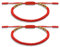 YELUWA 2pcs Red Handmade Tibetan Buddhist Woven Bracelet for Women Men Couple Family Best Friends Lucky Protection Braided Rope Bracelets