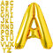 AONAT Gold Luftballons Alphabet 16 Zoll, Folienballon Buchstaben Luftballon Große Mylar Folie Helium Brief Luftballons Geburtstag Hochzeit Babyparty Silvester Dekoration (Buchstabe A)