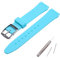 MCXGL Band Kompatibel mit Swatch Schweißfestes Silikonkautschukband mit Edelstahlschnalle 17mm sky blue