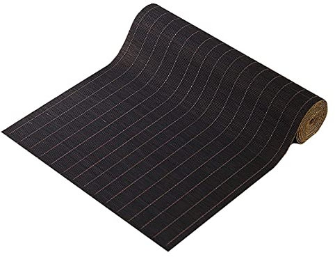 LIUDAN Wide 30cm/40cm/50cm/60cm Bambus-Tischläufer-Matte, schwarz im japanischen Stil, hitzebeständig, praktisches Tischset, für Zuhause/Teehaus/Büro (Size : 40x100cm/15.7x39.4in)