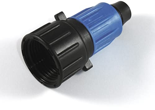 Profi 16mm Tropfrohr Tropfstelle Bewässerung Töpfchen Verbinder Innengewinde 3/4 auf 16mm ohne Rohr. (3/4 Innengew. für Ø16mm Tropfrohr)