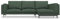 comfortly Nockeby 2-Sitzer-Sofa mit rechter Chaiselongue-Schonbezug, handgefertigt, kompatibel mit Nickelby-Sofa mit Chaiselongue, rechte Seite, nur Bezüge (strapazierfähig, grün)