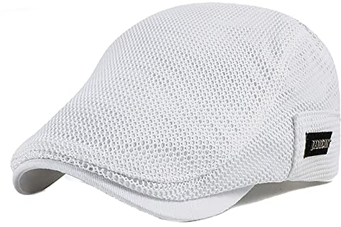 Bigoco Herren Schiebermütze Retro Schirmmützen Barett Cap,Newsboy Sportmütze Flatcap Beret Baskenmütze, Flatmütze Einstellbare Cabbie Gatsby Cap