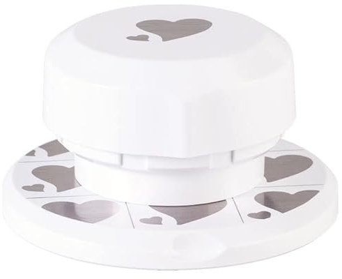 PAINT IT EASY Flexi-Motiv-Stanzer: Doppelherz, Motivgröße ca. 4cm, Magnetisch, Weiß, Romantisch, Modern