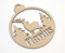 Weihnachtskugeln aus Holz, personalisiert mit Namen, Weihnachtsschmuck, Christbaumschmuck (Modell 4)