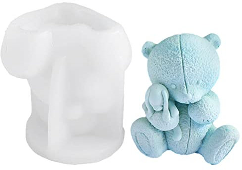 smashing Stampo Candela Orso,Stampo per Candela Profumata Orsetto 3D | Stampo in Silicone per Animali in Resina di Orso per Caramelle, Sapone, Candele, aromi, Sapone, Cioccolato, Festa di Natale