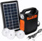 Generador Solar portátil 25w Cargador para el hogar Sistema para el hogar Panel de energía Solar Kit de generador con Bombillas de Radio Led Iluminación de Emergencia