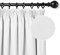 MYSKY HOME Gardinen Verdunkelungsvorhang mit Kräuselband Schlafzimmer Wärmeisolierter 2er-Set Gardine Verdunkelungsvorhänge Durchgängen Beschichtung Sonnenschutz, H175xB140cm, Grau-weiß